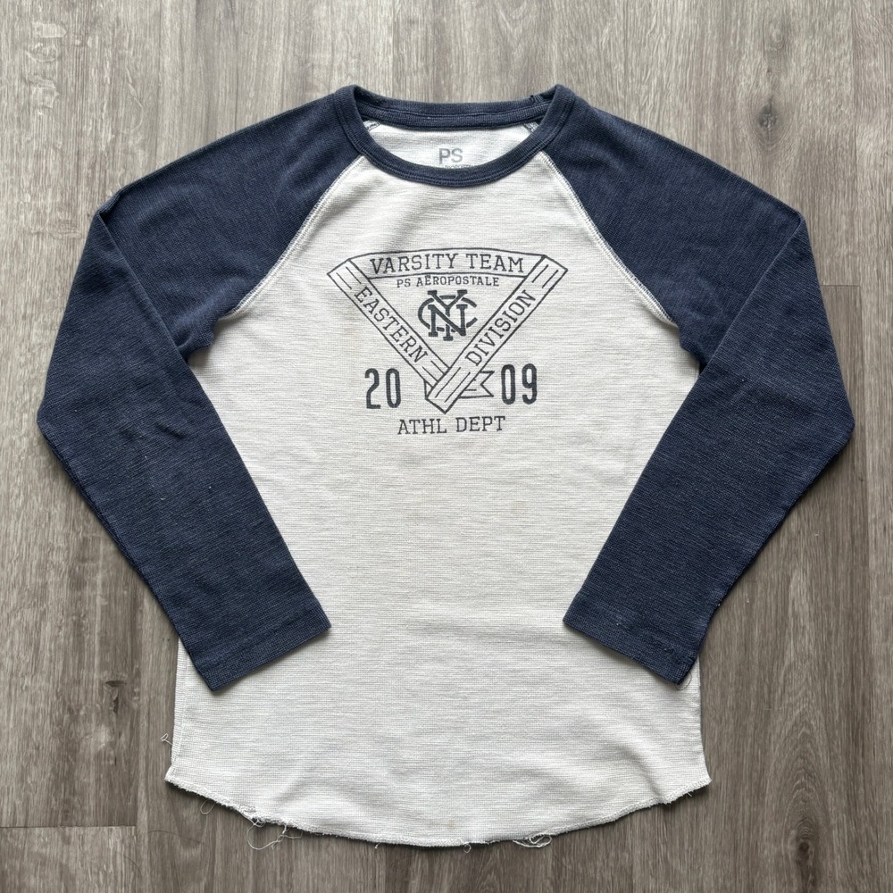 PS From Aeropostale Varsity Team Long Sleeve Raglan Shirt Boys Size 12